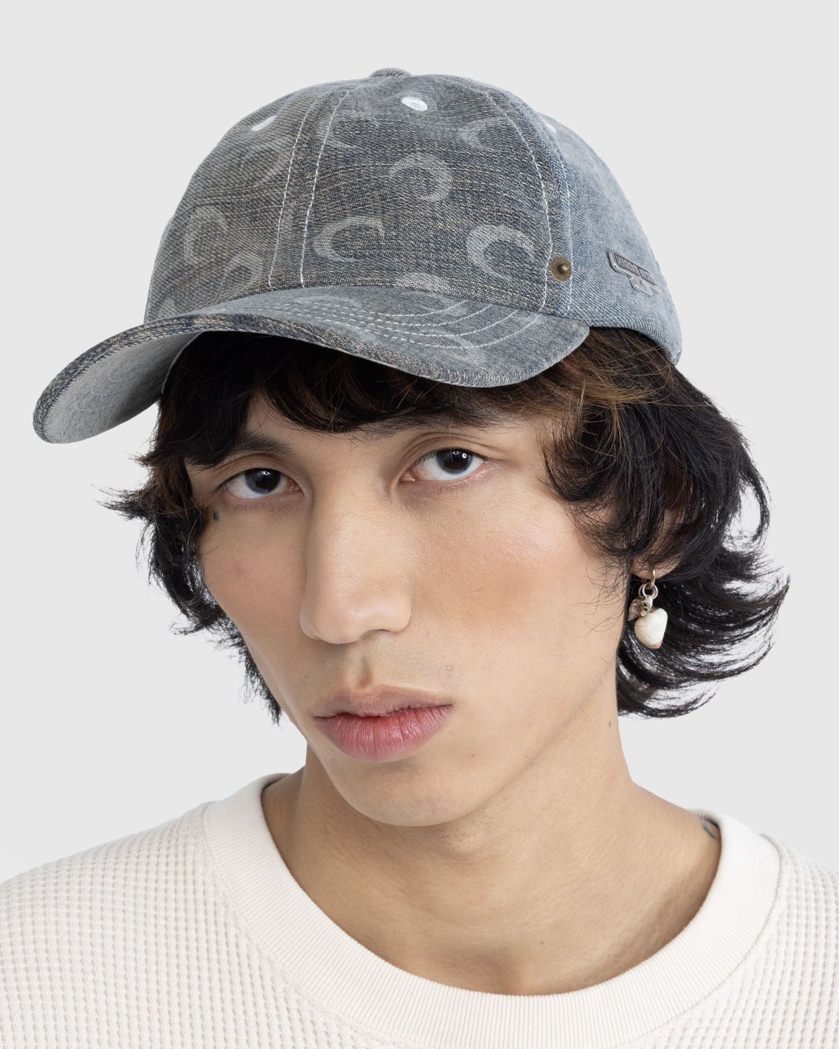 Marine Serre – Regenerated Denim Baseball Cap Grey | Highsnobiety Shop